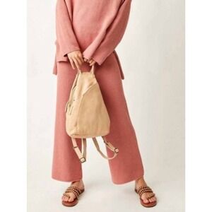 FP Beach Pants Womens Small Pink Hailee Sweater Knit Wide Leg High Rise Boho